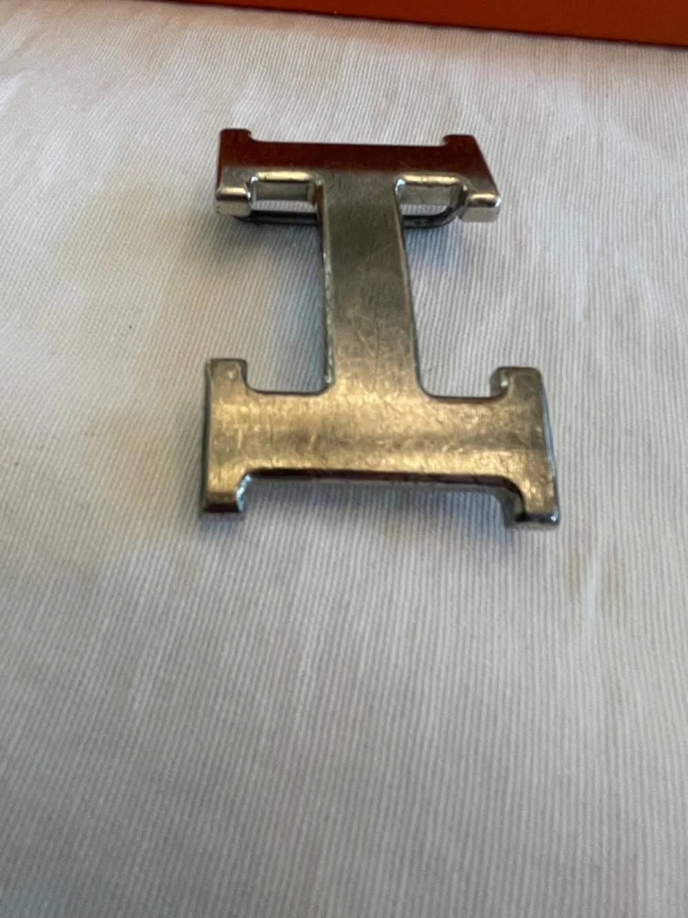 Hermès Unisex Reversible Belt Kit Silver H Buckle Size 32 mm Size 100